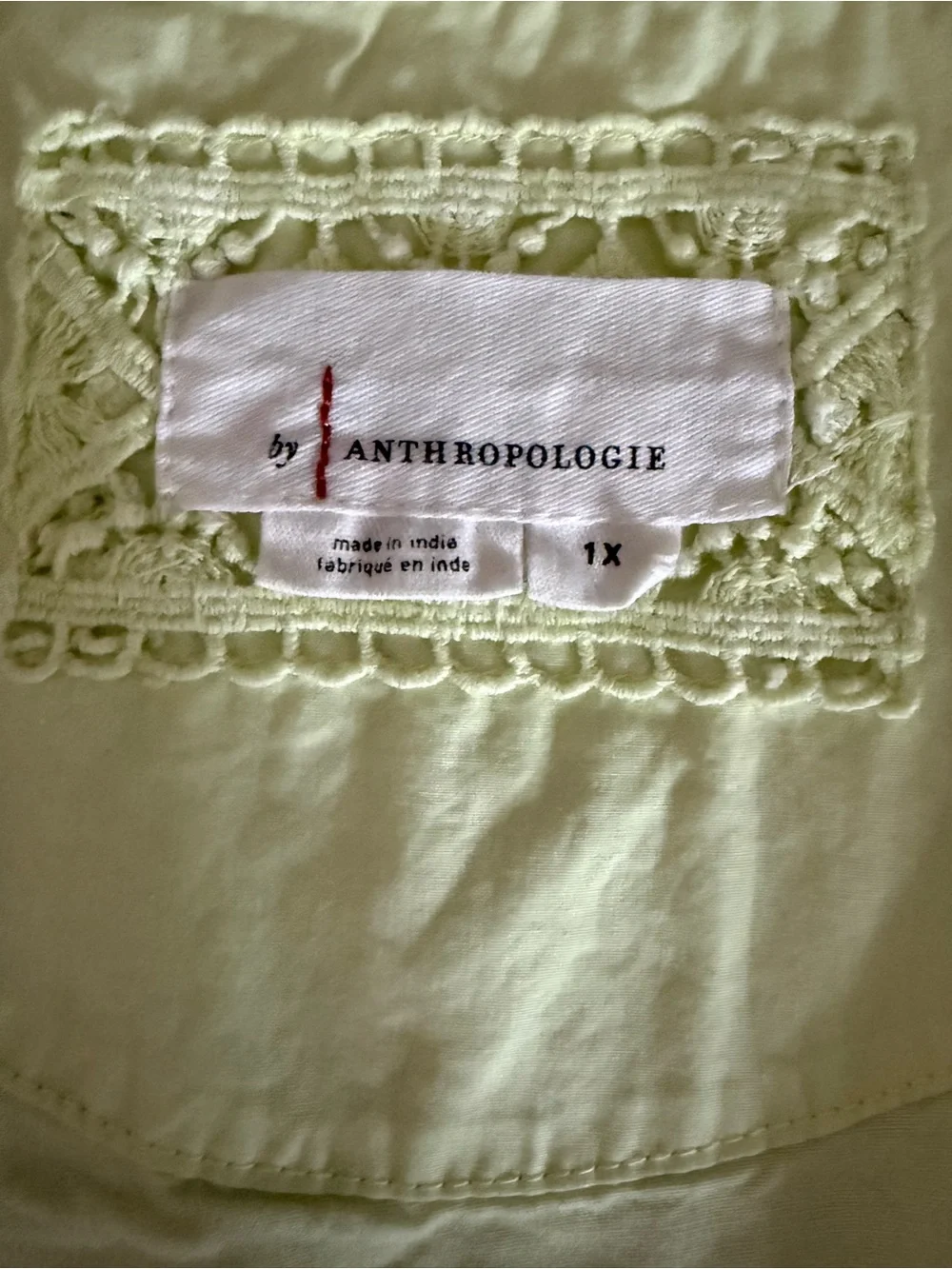 Anthropologie Pale Lime Green Eyelet Maxi Dress - Picture 4 of 7